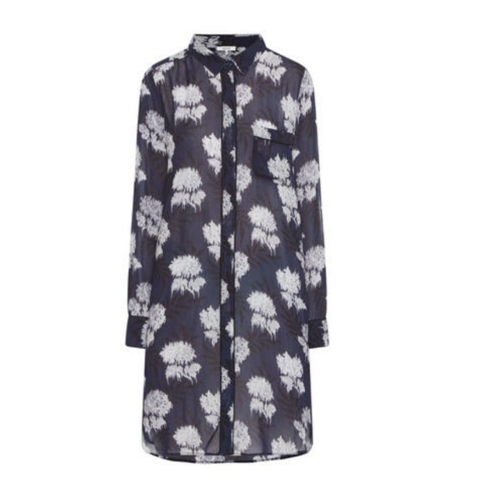 Ganni Navy Shirt Dress